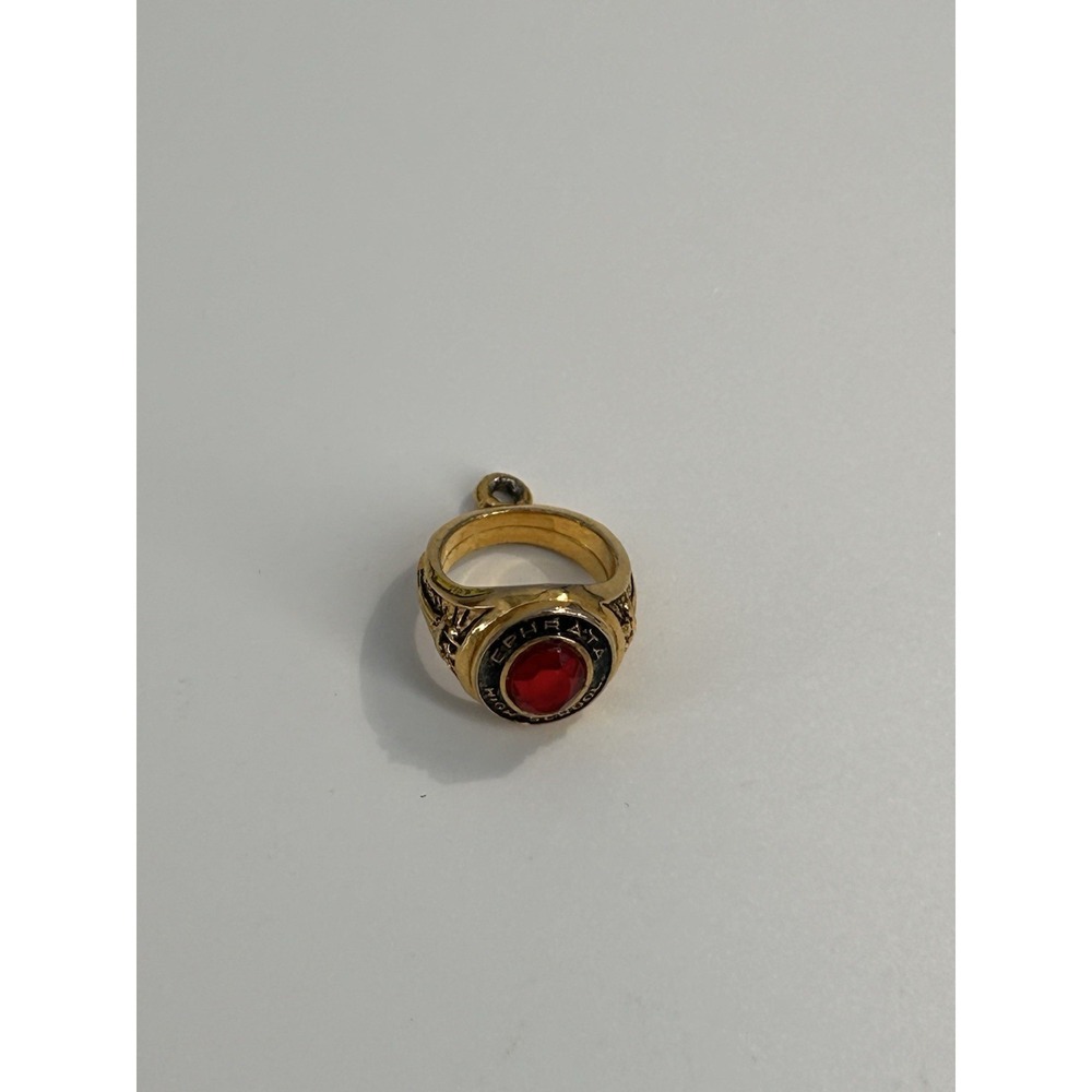 Vintage Gold‎ Plated Ephrata High School Class Ring Pendant Stamped